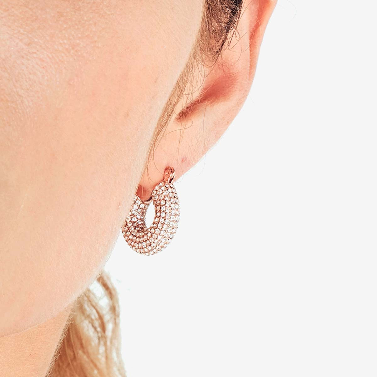 Pave Mini Donut Hoops