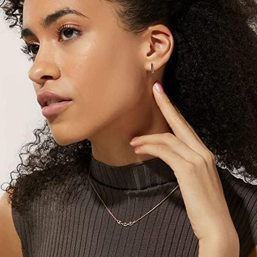 18K Black Enamel Huggie Hoop Earrings