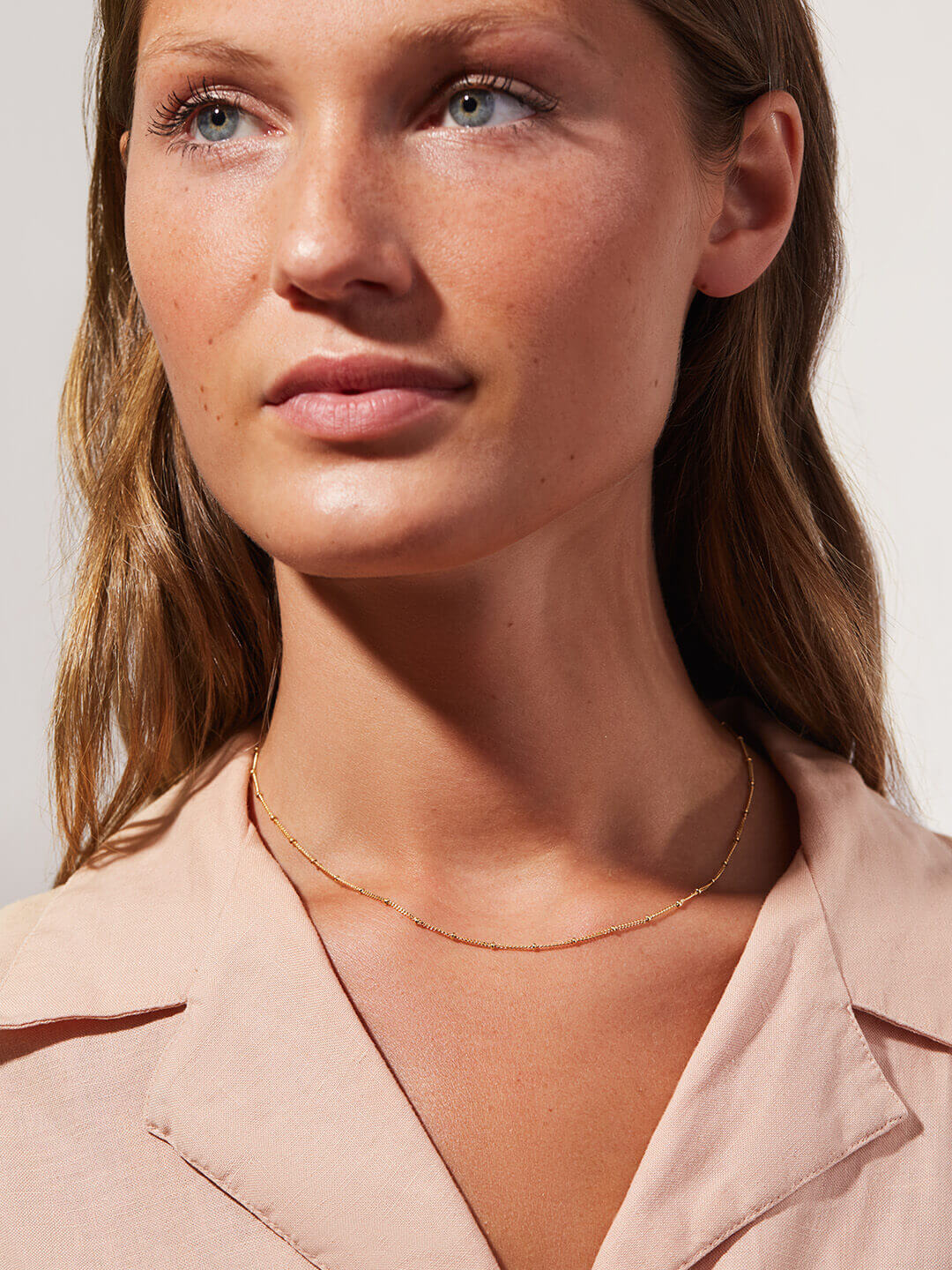 Gold Ball Chain Necklace