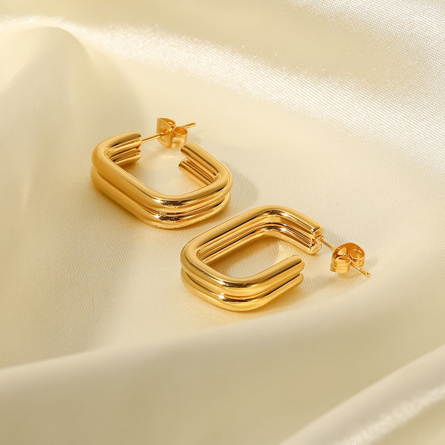 Open U-Shape Hoop Earrings