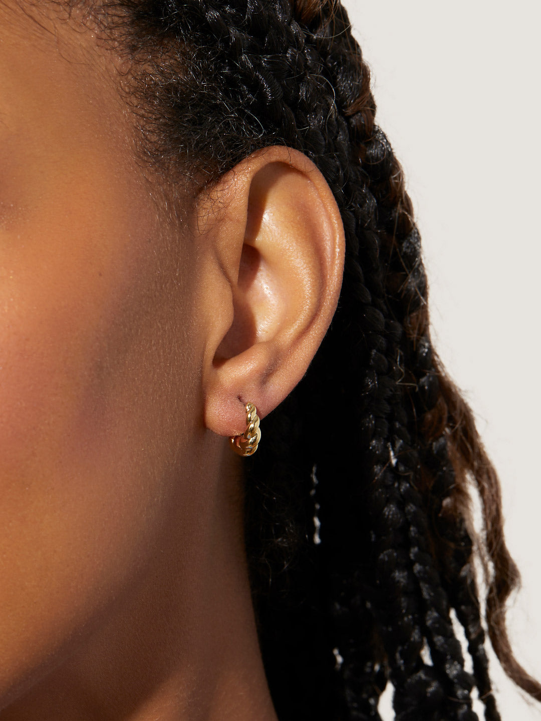 gold twisted hoop Paris earrings