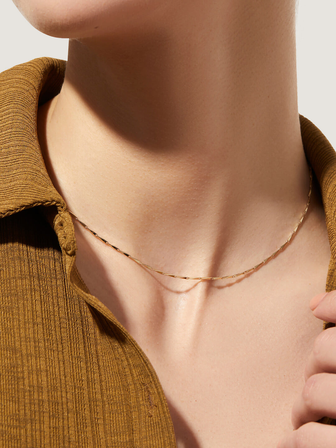 Gold-Dipped Bead Necklace