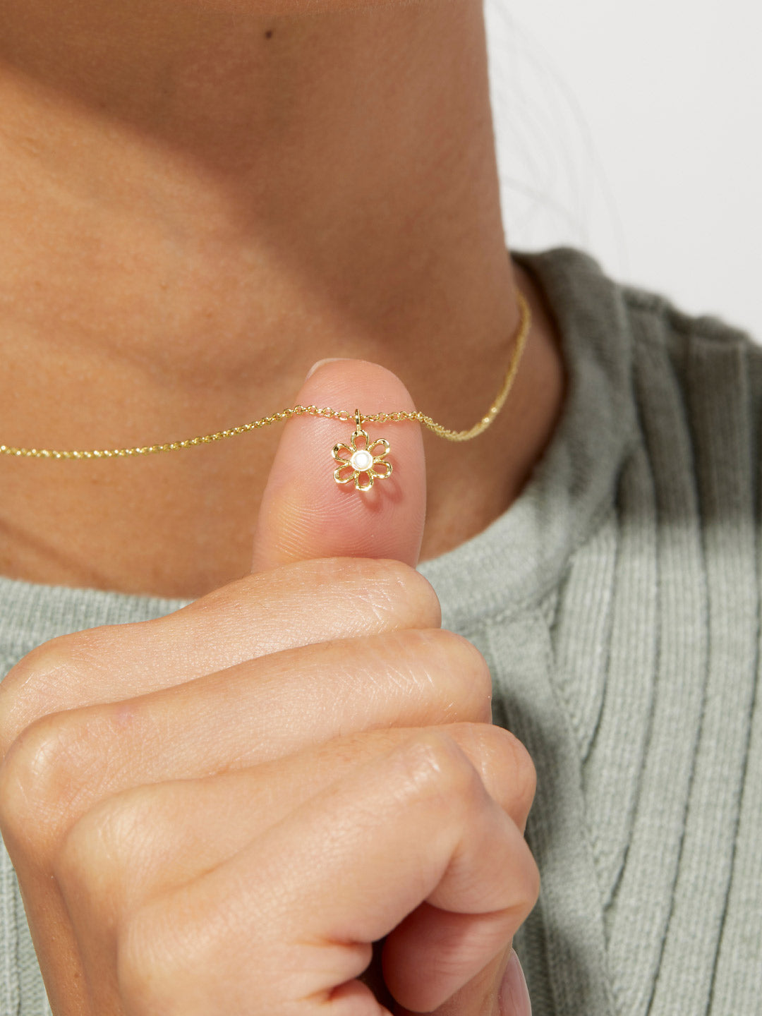 Gold Mini Flower Necklace