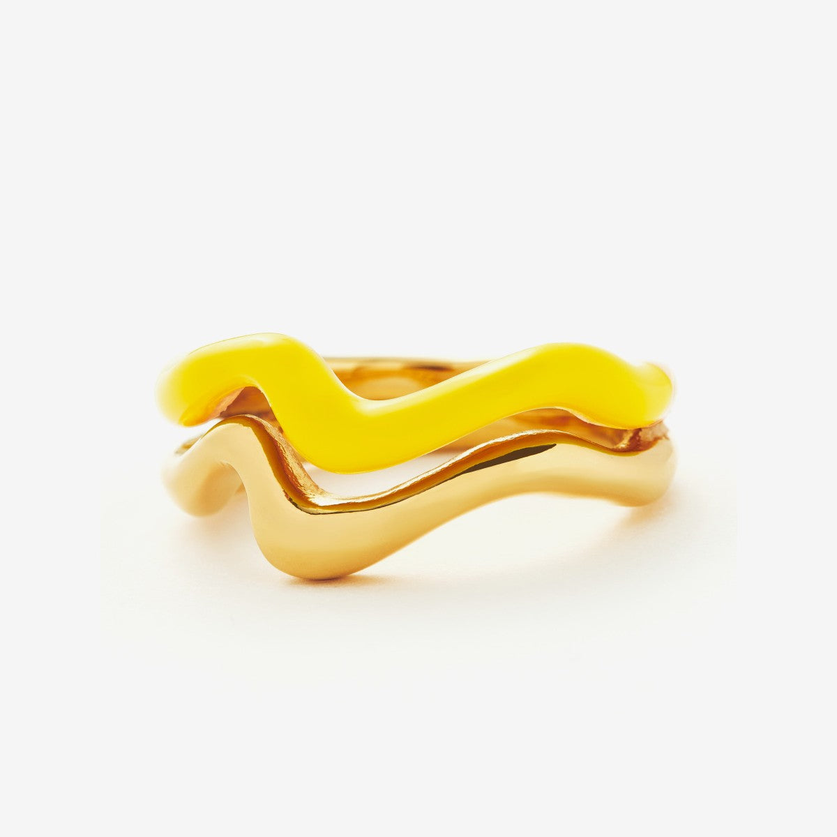 Squiggle Double Ring Yellow