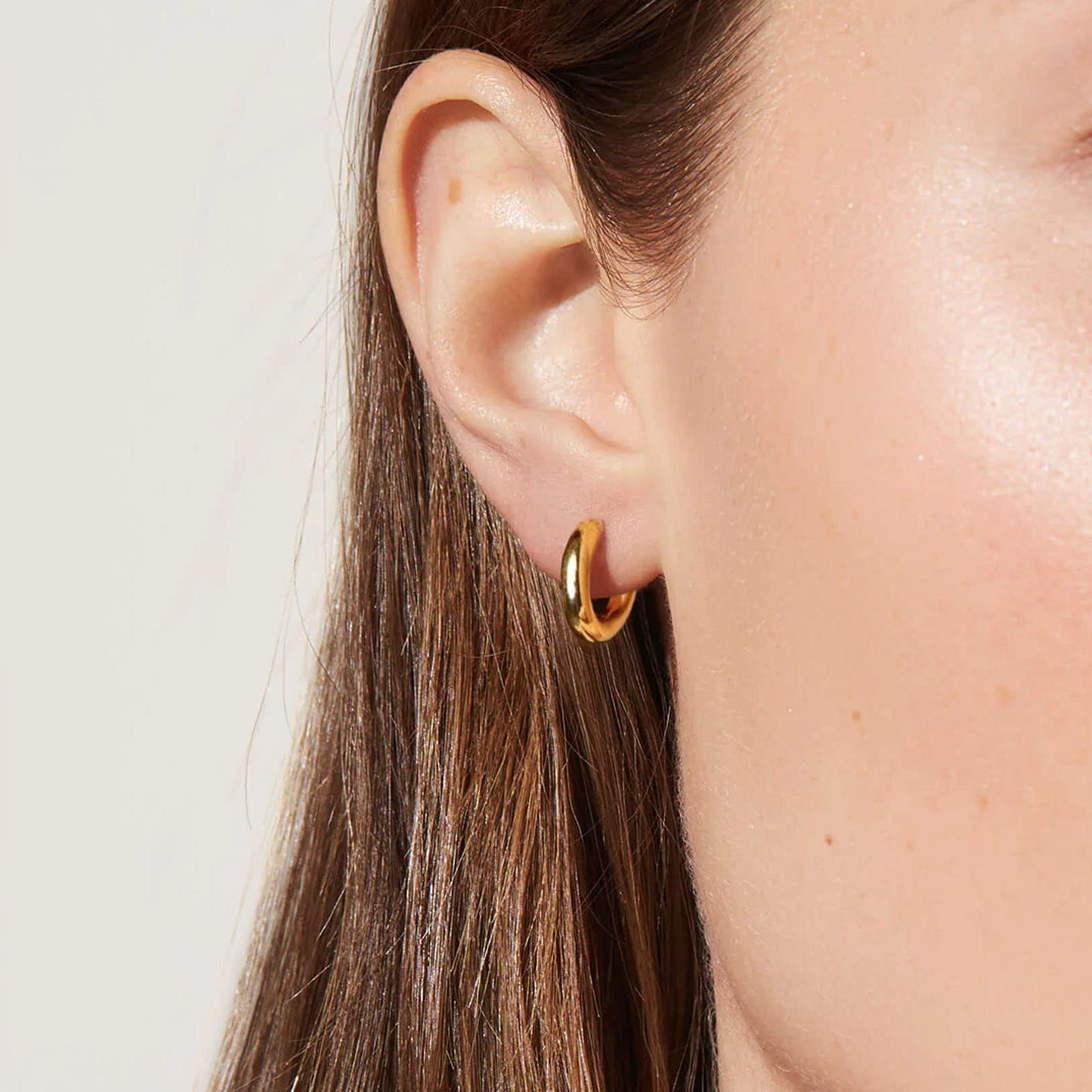 18K Gold Chunky Hoop Earrings