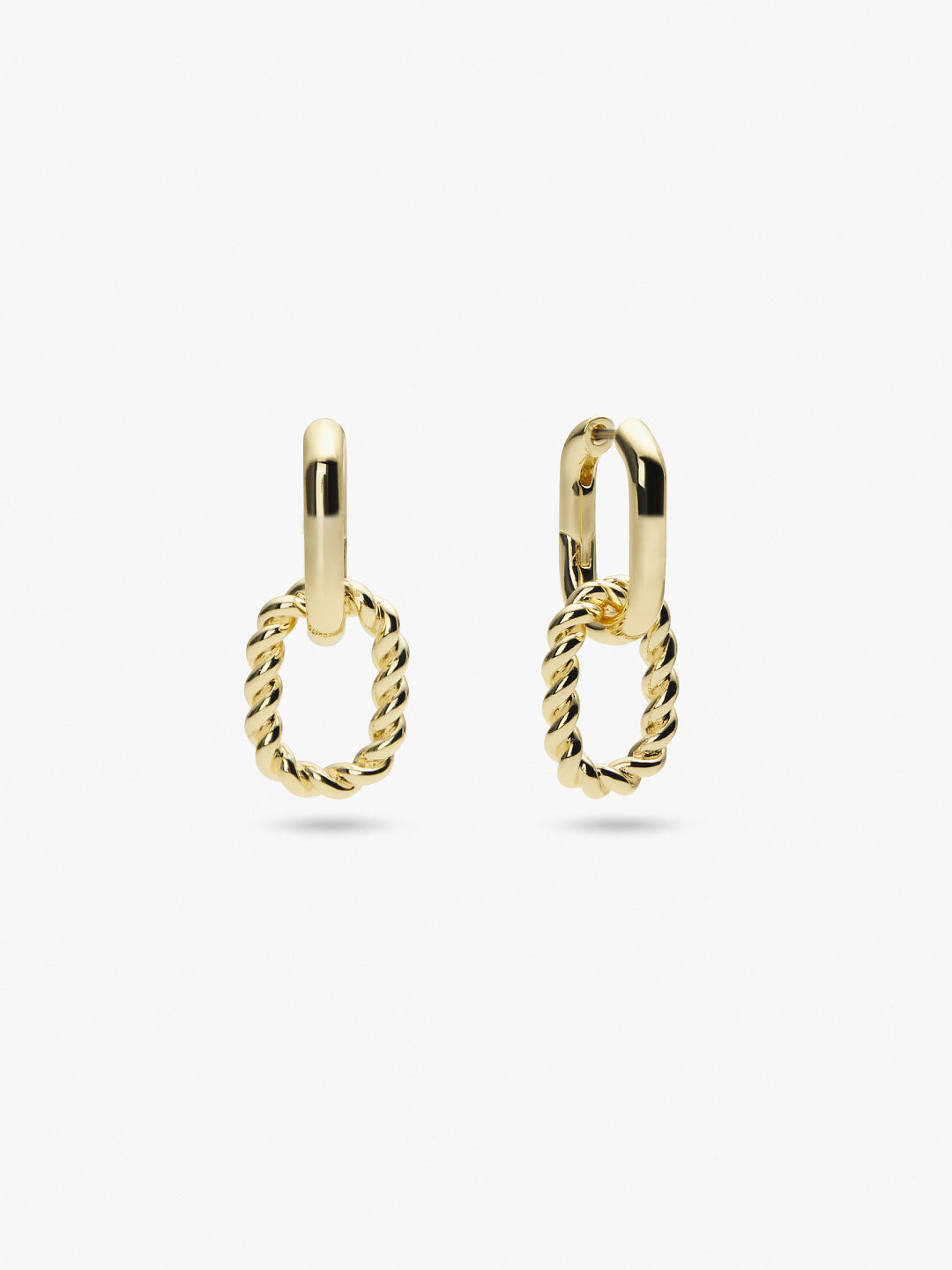 Double Rectangle hoop earrings