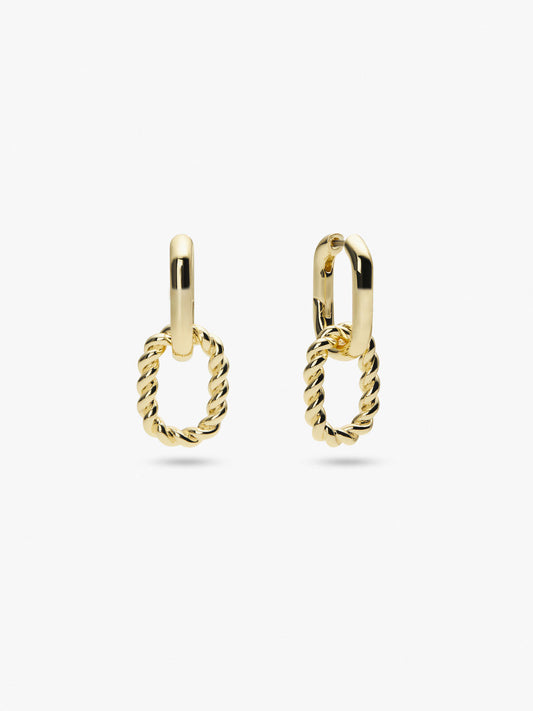Double Rectangle hoop earrings