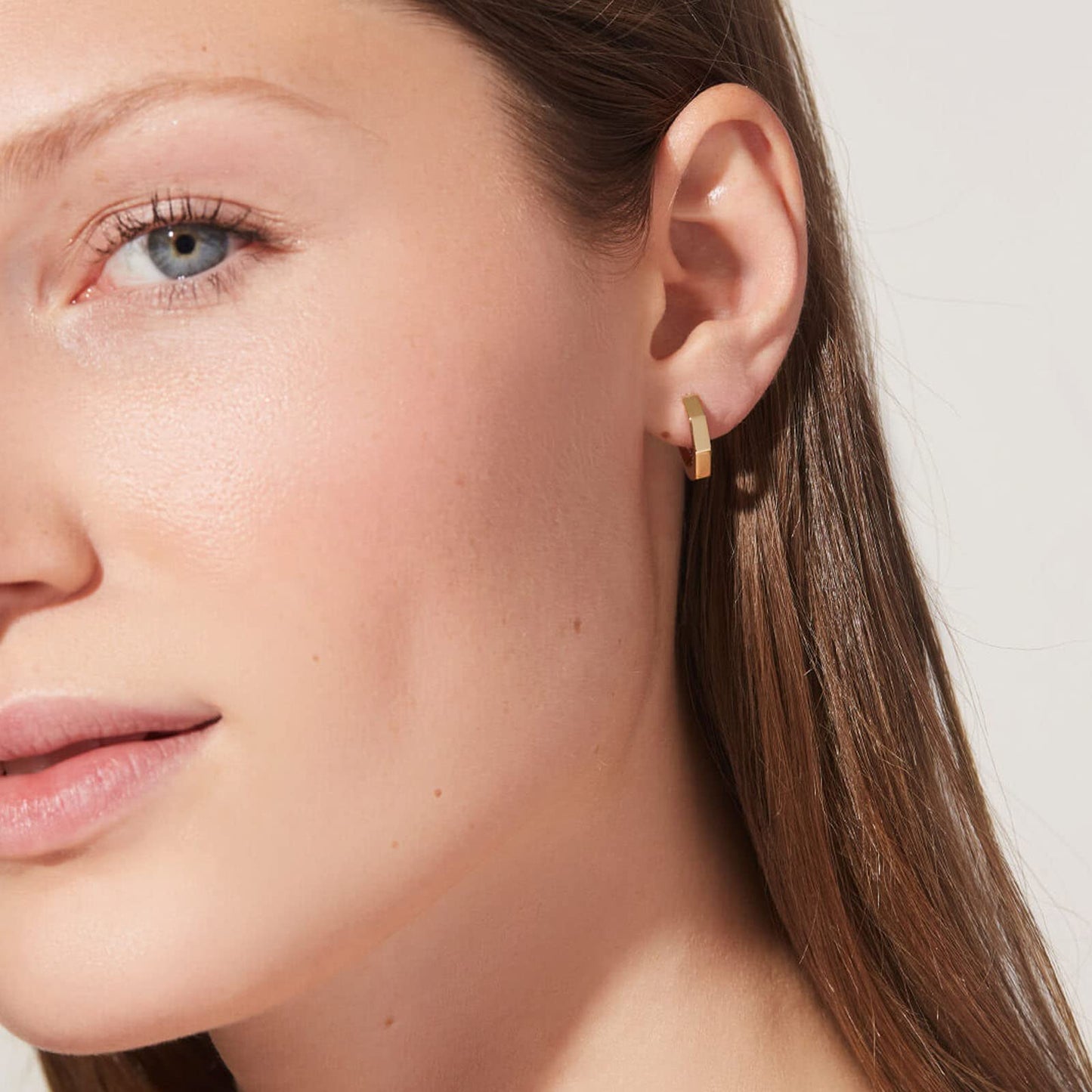 18K Octangle Hoop Earrings