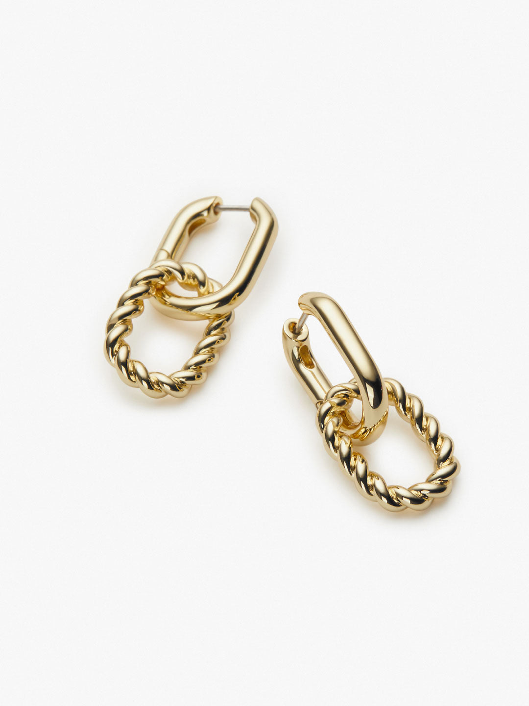 Double Rectangle hoop earrings