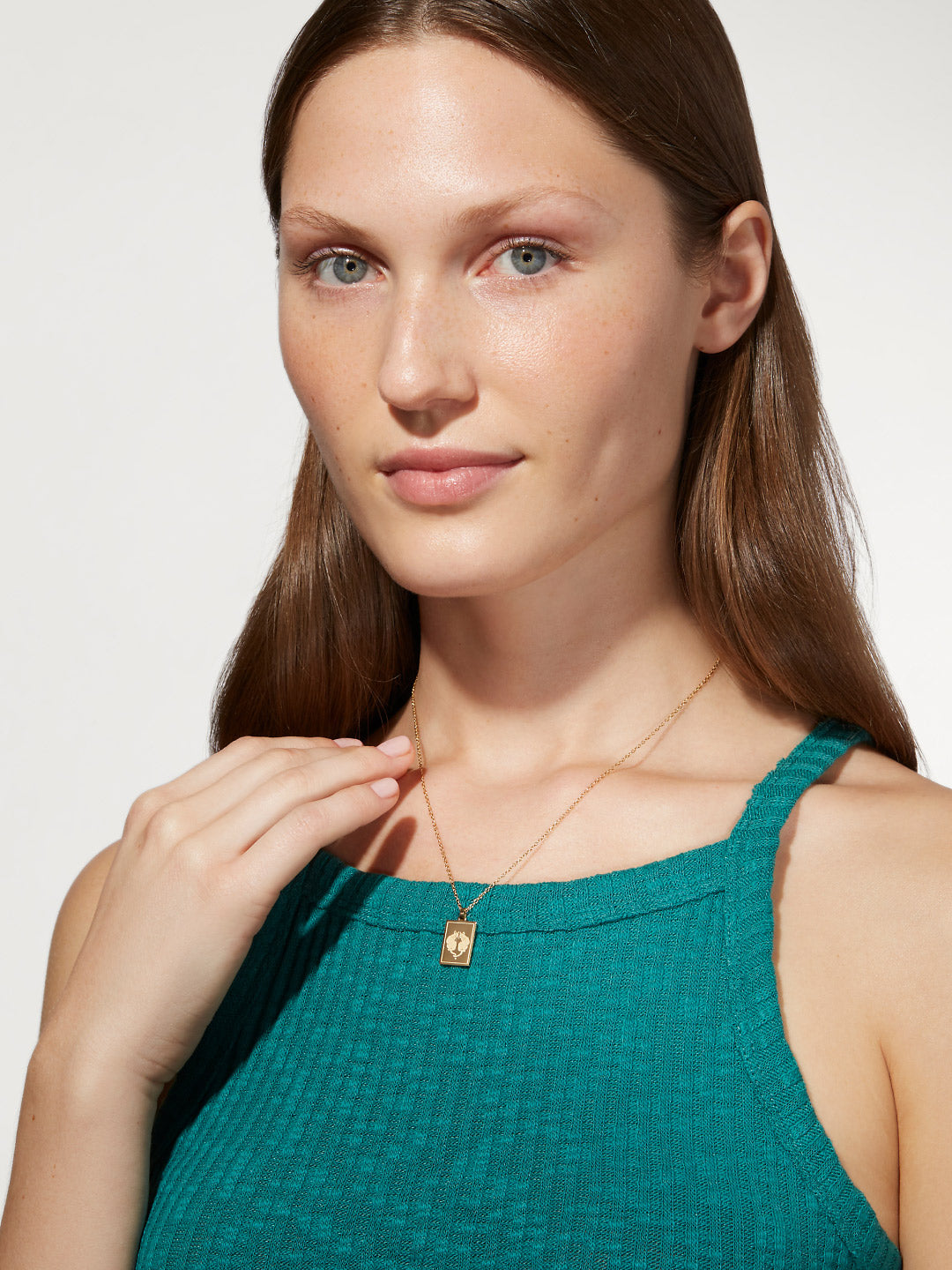 Gold Gemini-Themed Zodiac Necklace