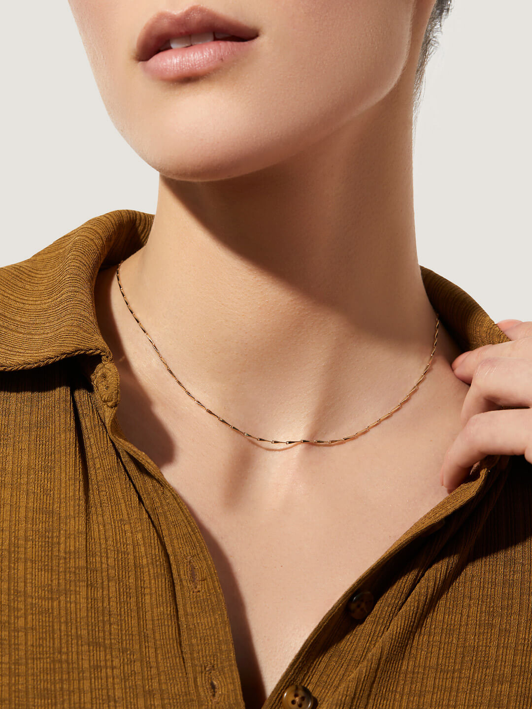 Gold-Dipped Bead Necklace