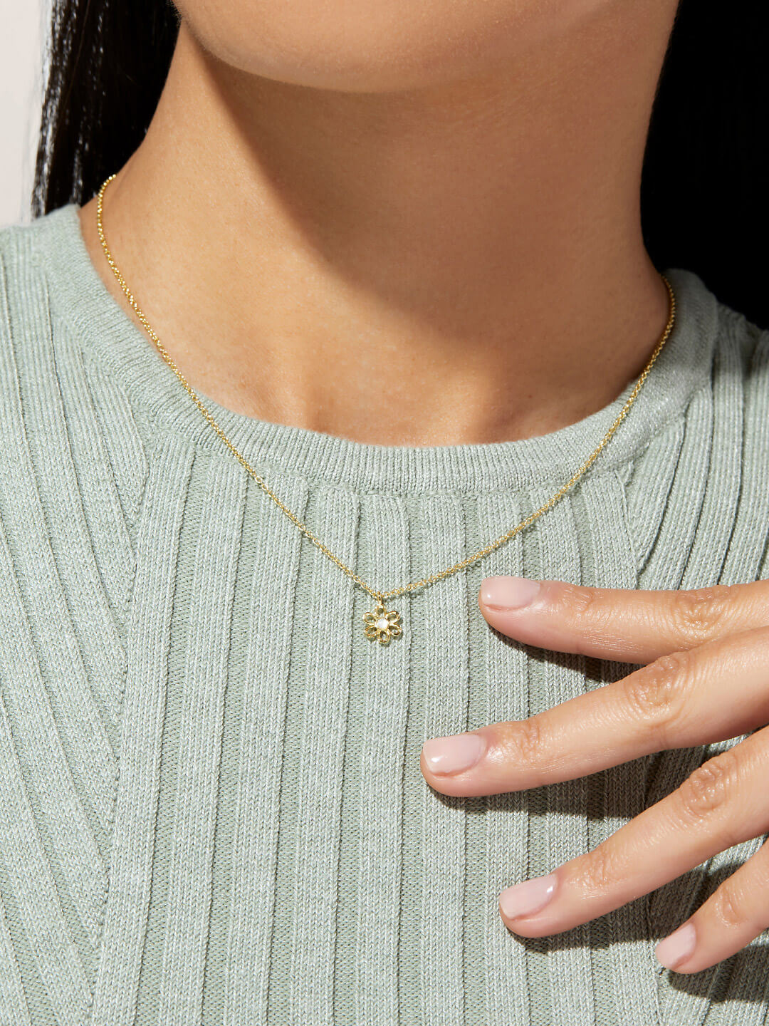 Gold Mini Flower Necklace