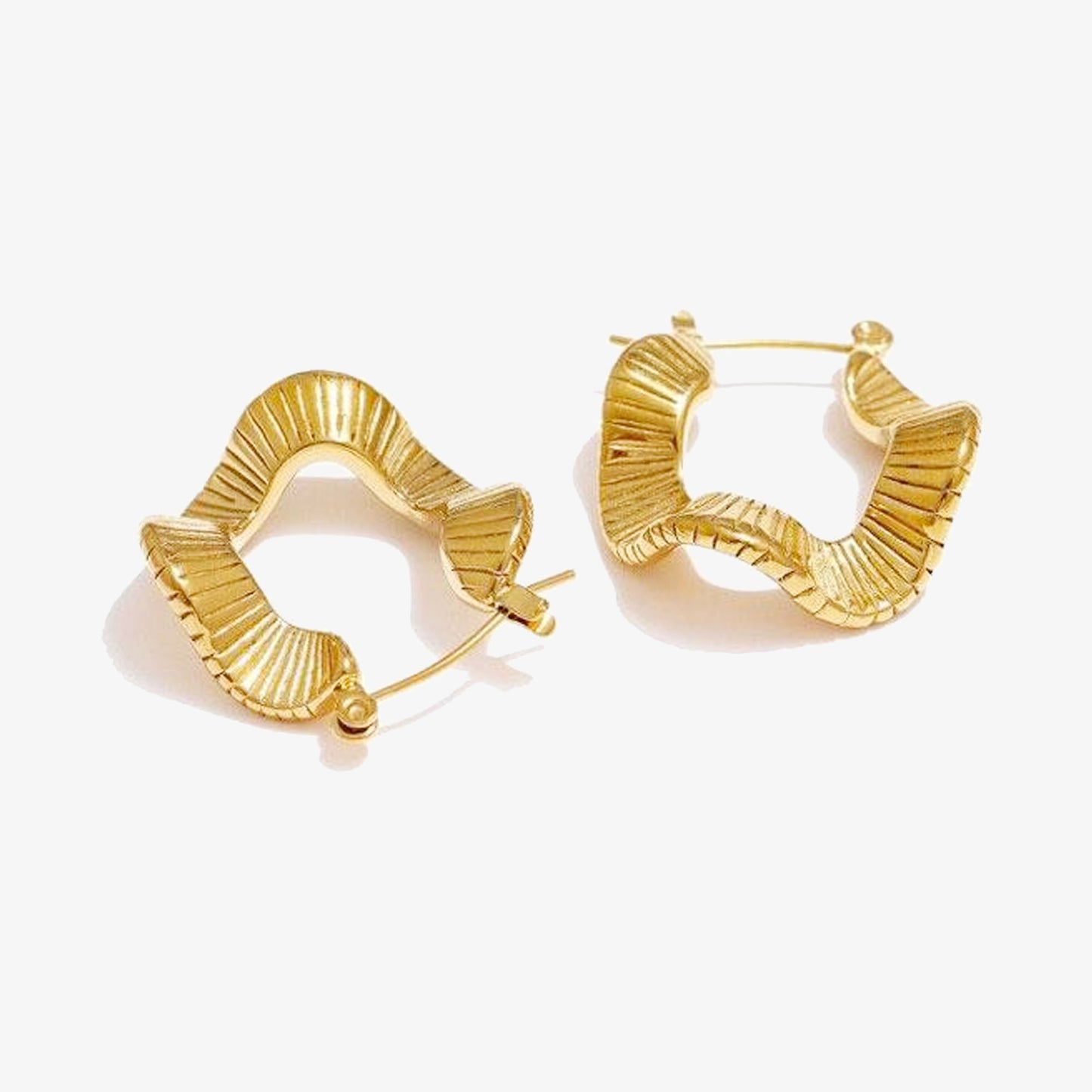 Irregular Wave Hoop Earrings