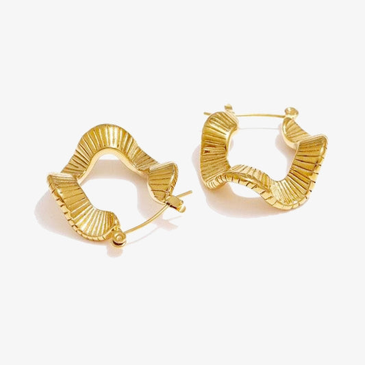 Irregular Wave Hoop Earrings