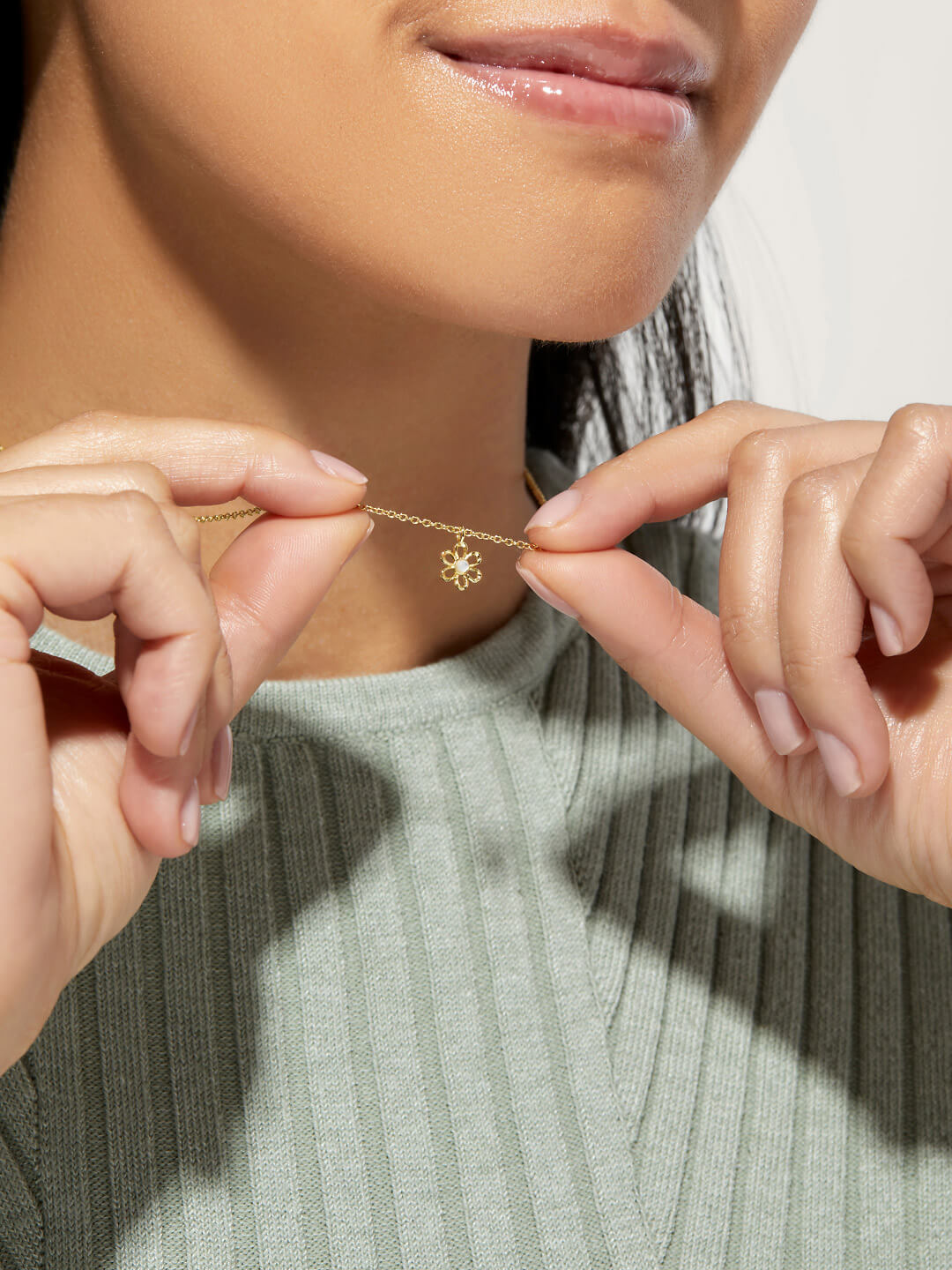 Gold Mini Flower Necklace