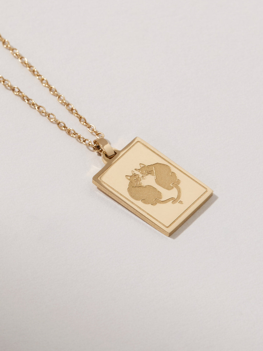 Gold Gemini-Themed Zodiac Necklace