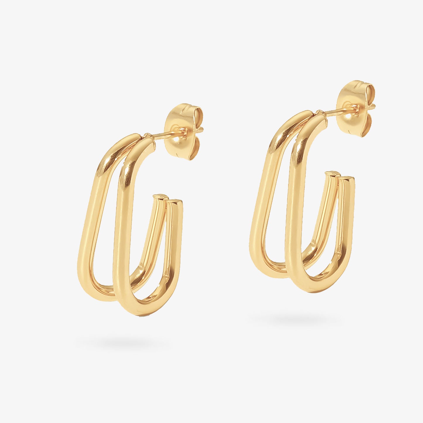 Open Double Hoop Earrings