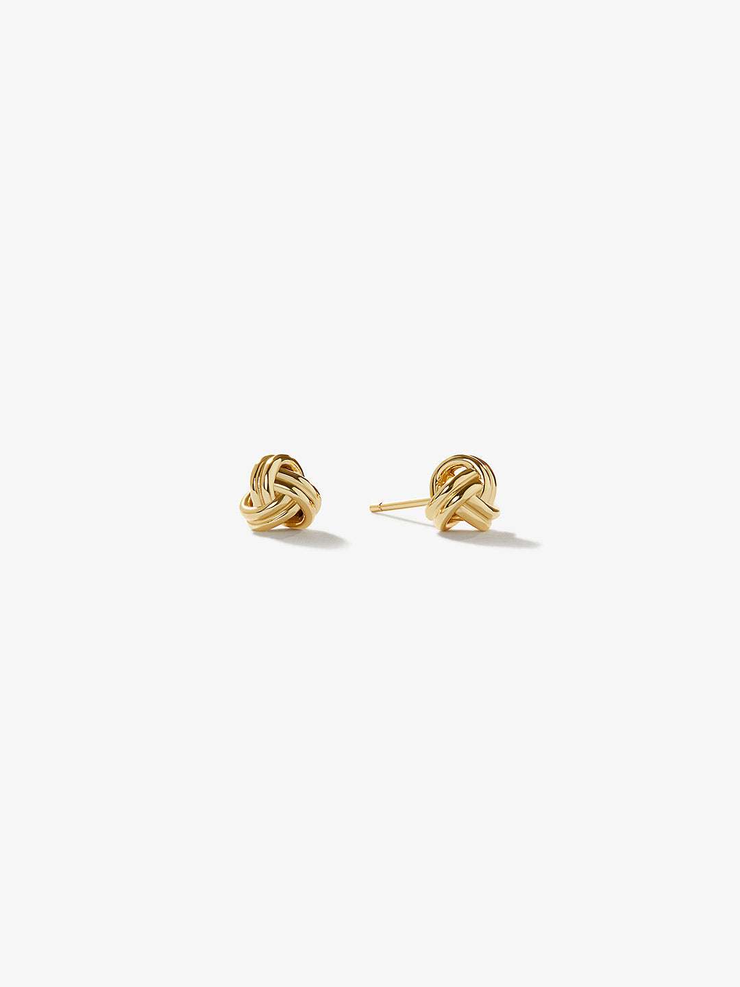 Gold Knot Stud Earrings