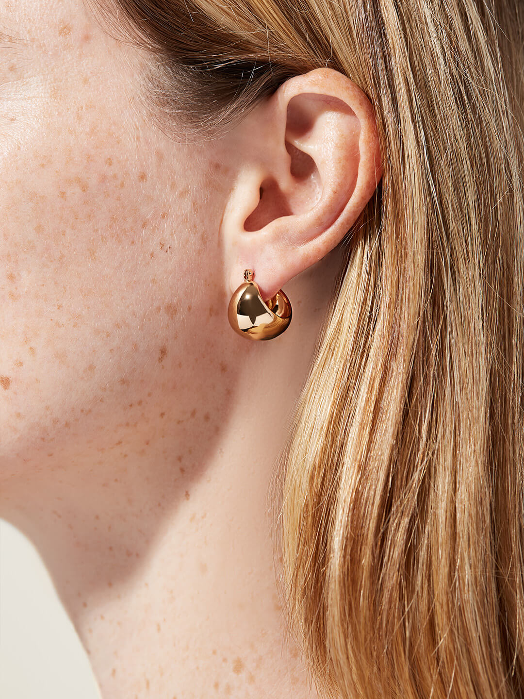Gold Chunky Hoop Earrings