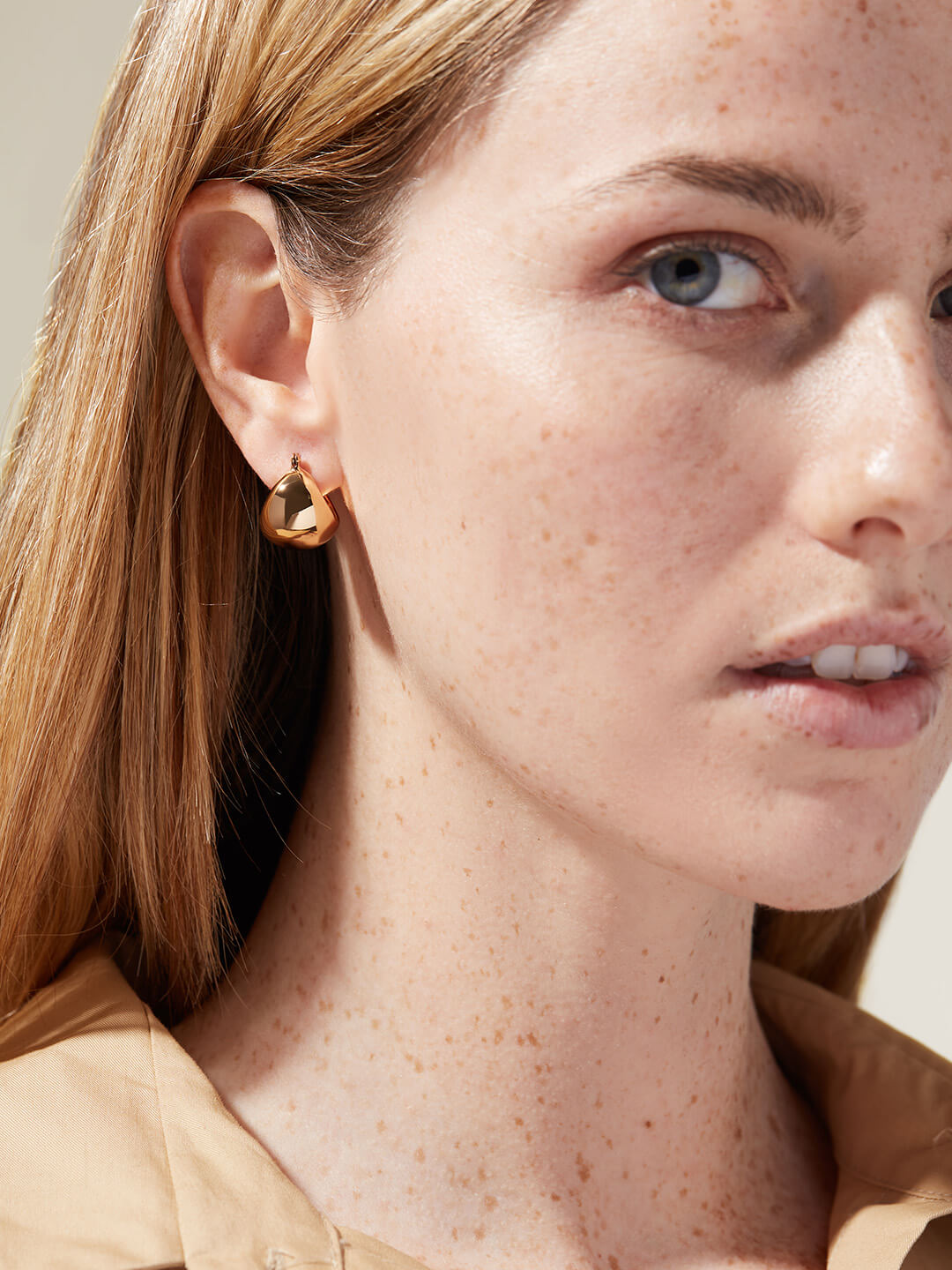 Gold Chunky Hoop Earrings