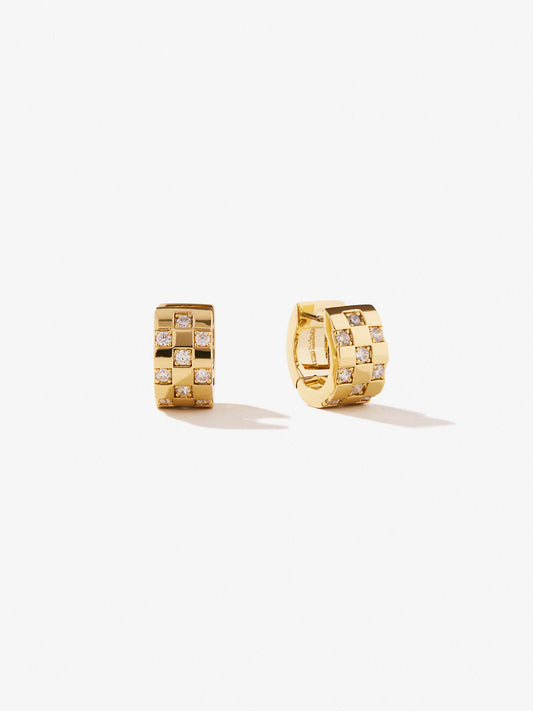 small cz hoop earrings