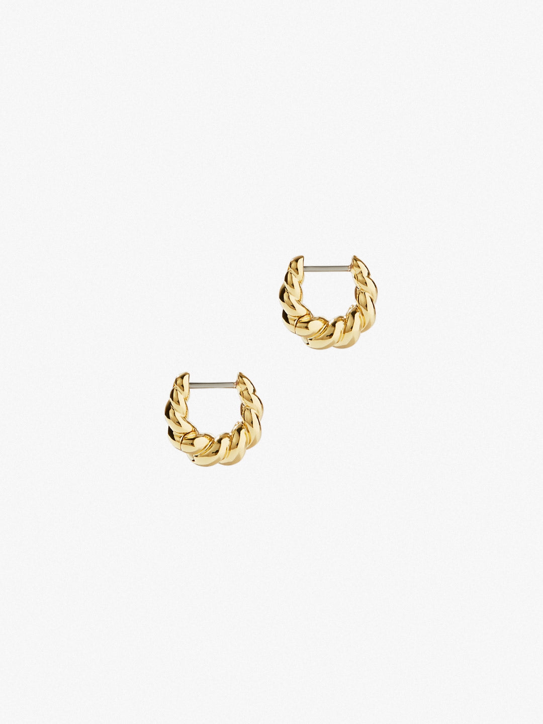 gold twisted hoop Paris earrings