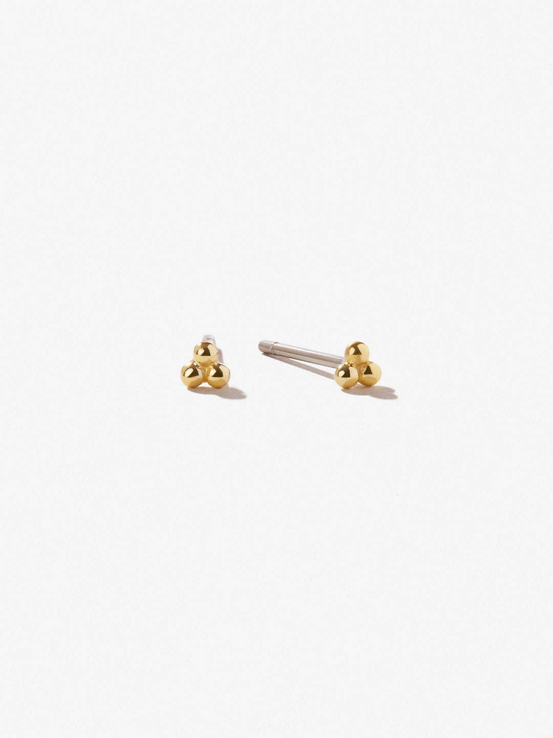 Gold Beaded Stud Earrings