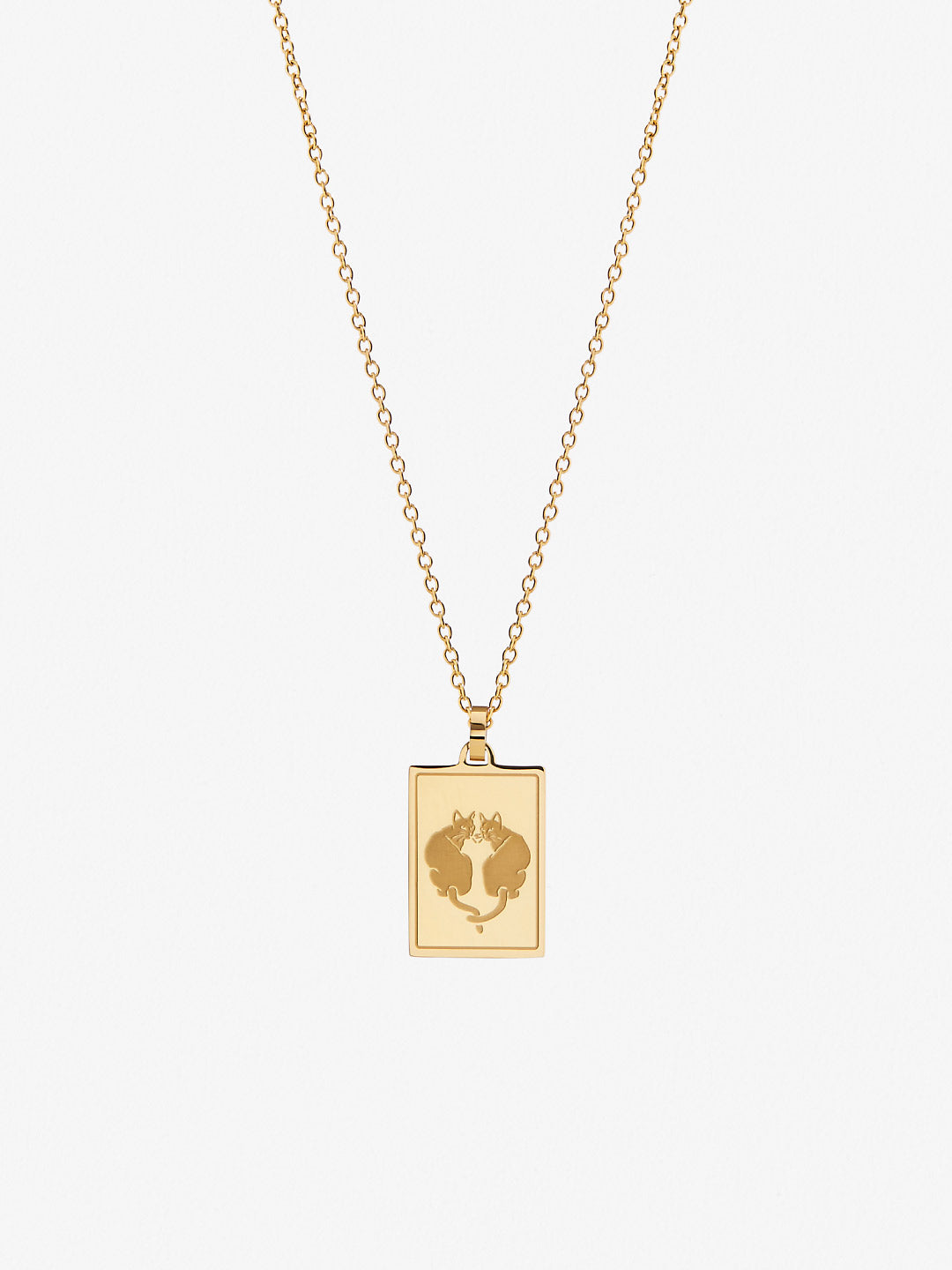 Gold Gemini-Themed Zodiac Necklace