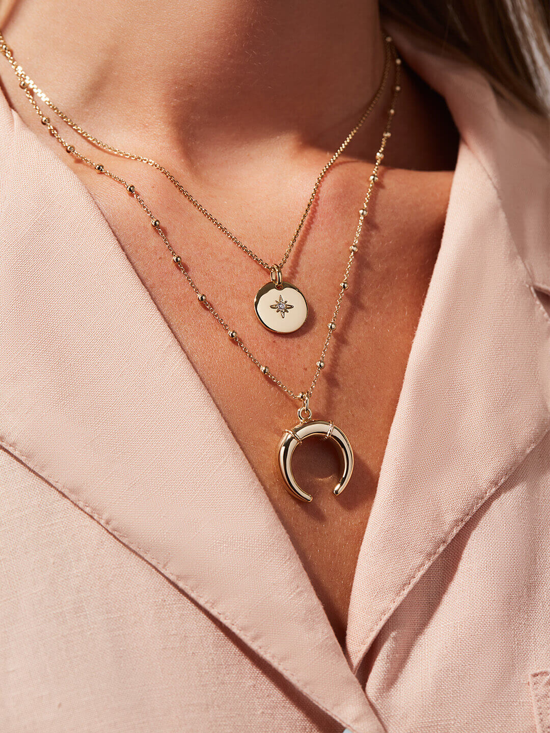 Crescent Layered Necklace