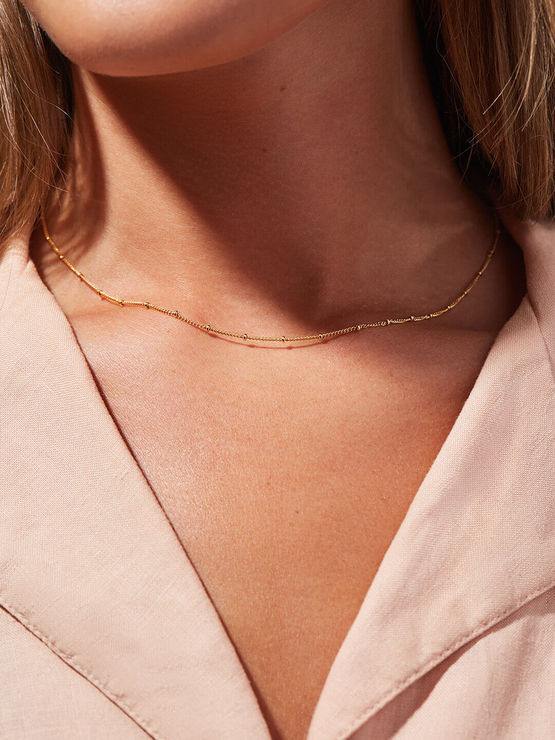Gold Ball Chain Necklace