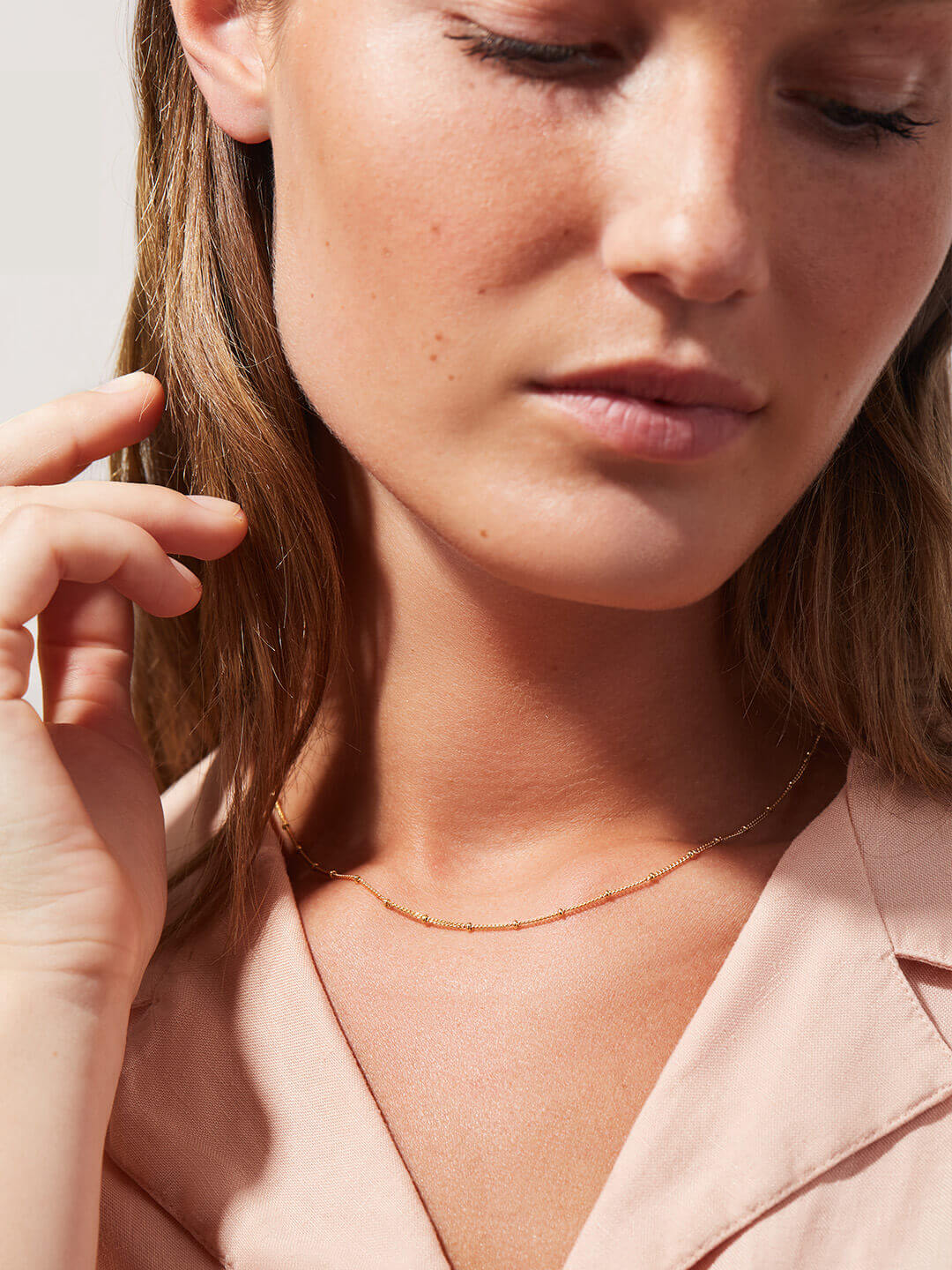 Gold Ball Chain Necklace