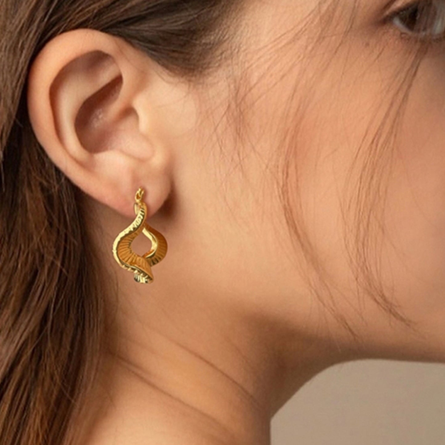 Irregular Wave Hoop Earrings