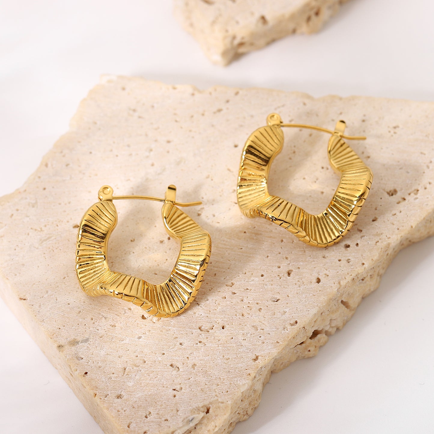 Irregular Wave Hoop Earrings