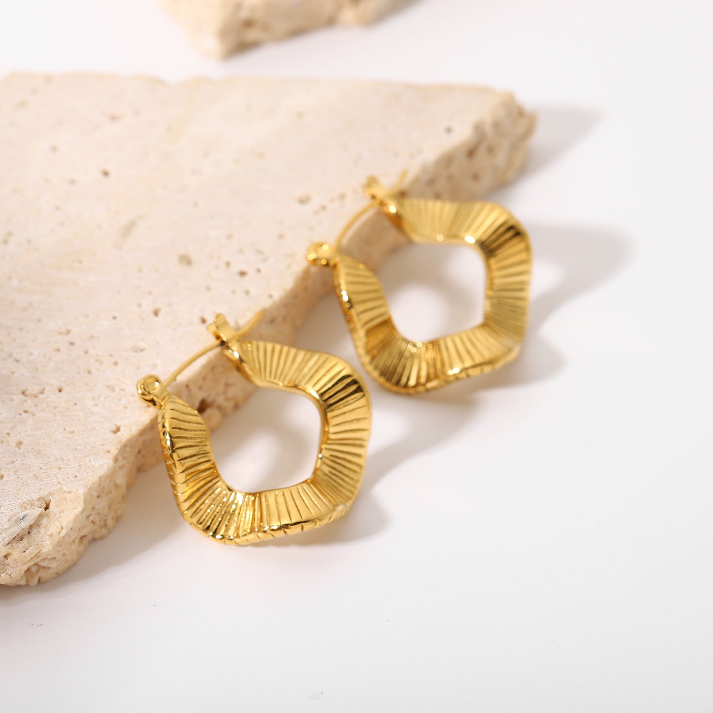 Irregular Wave Hoop Earrings