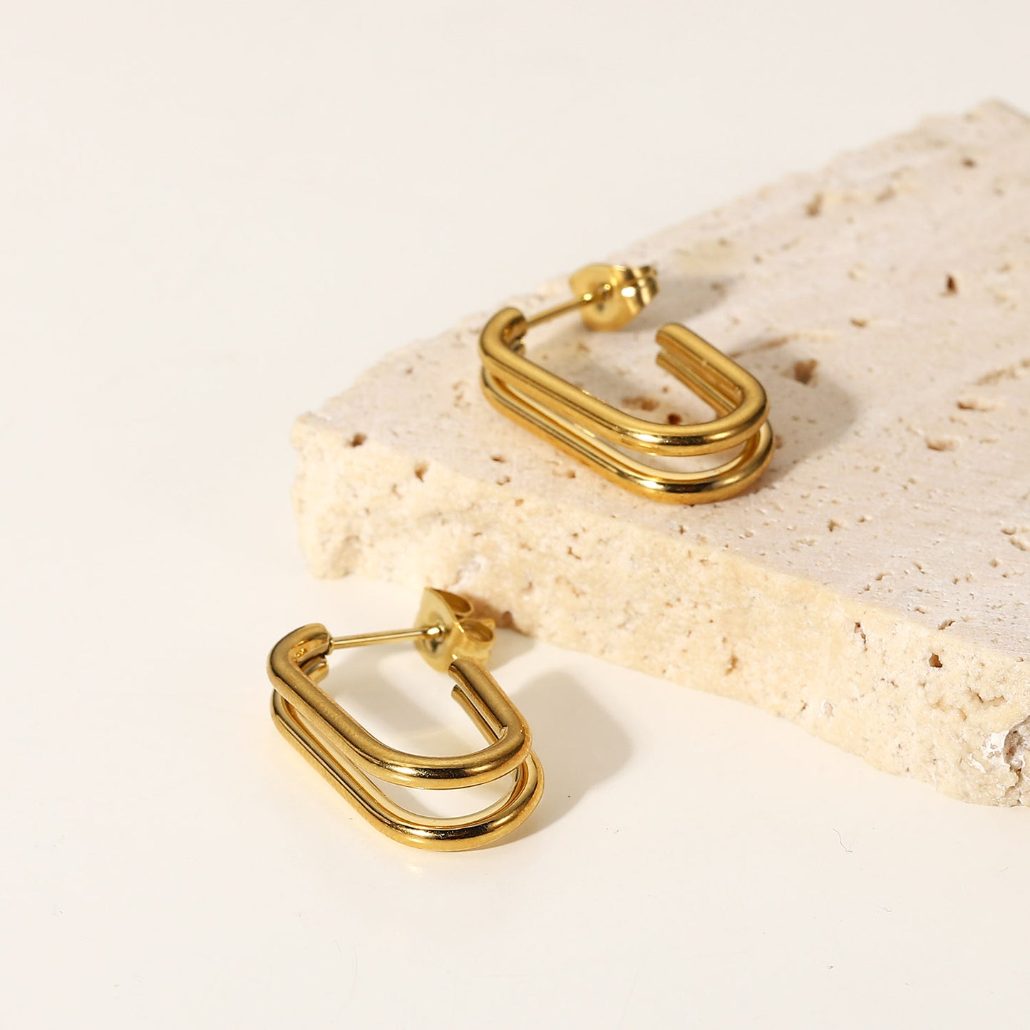 Open Double Hoop Earrings