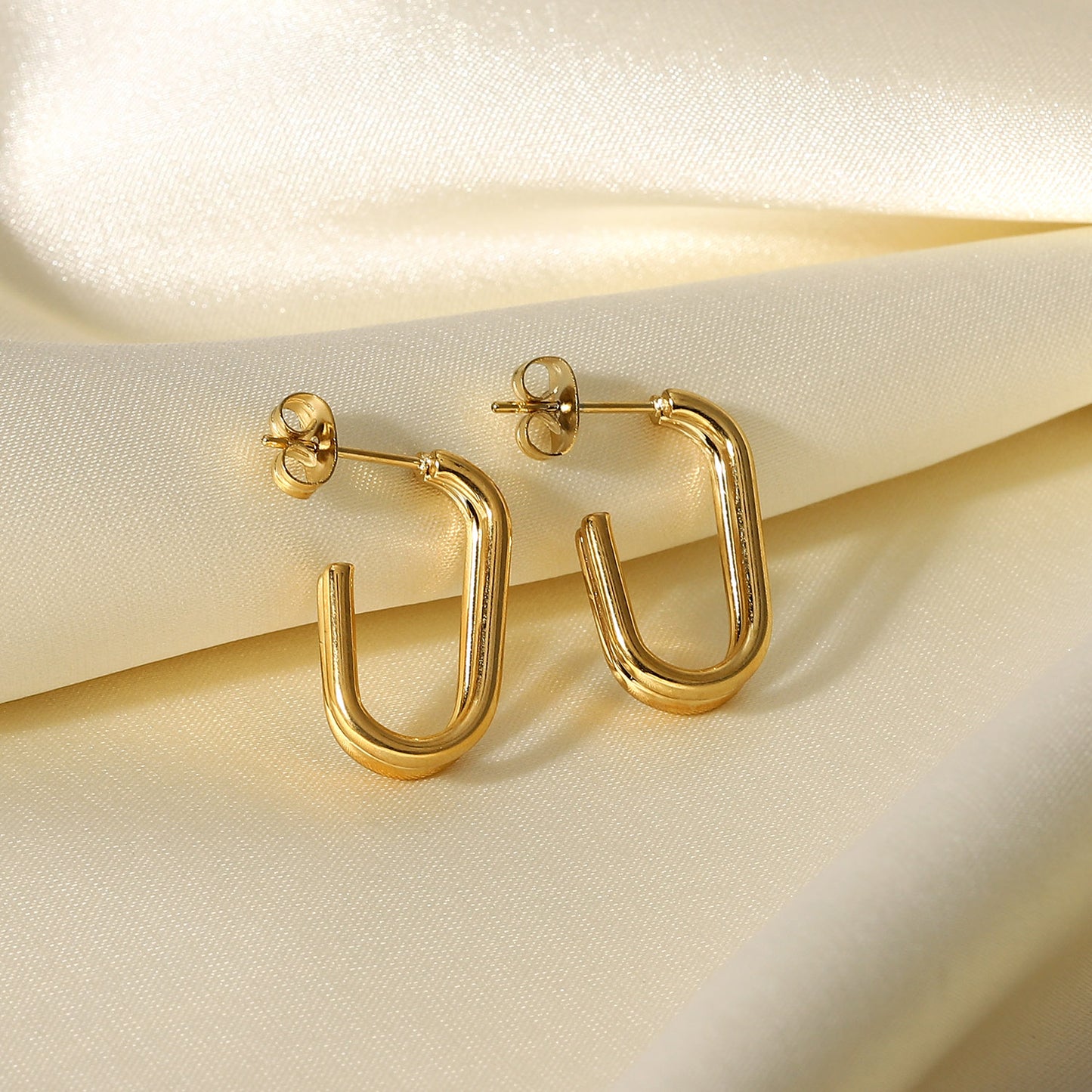 Open Double Hoop Earrings