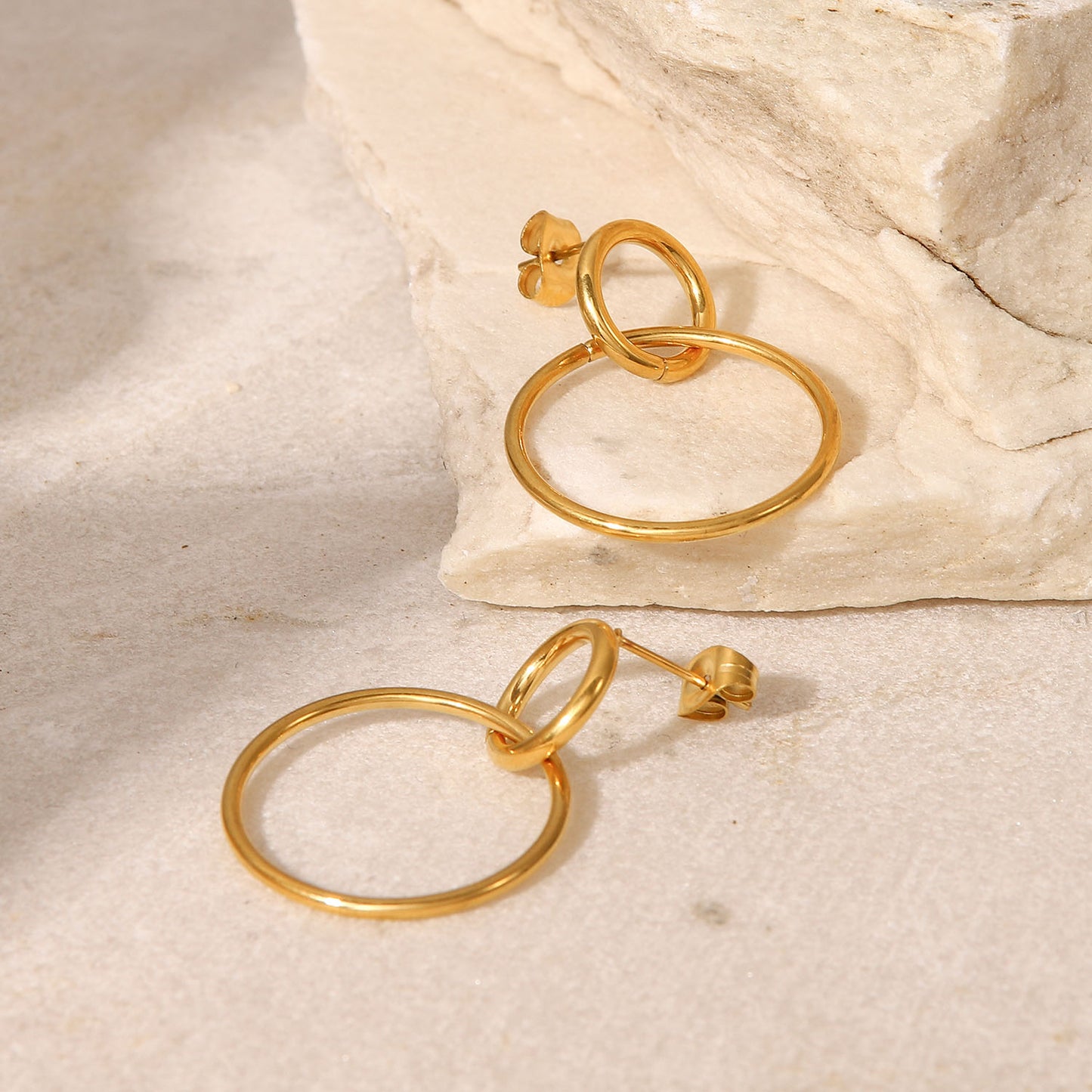 Circle Link Hoop Earrings