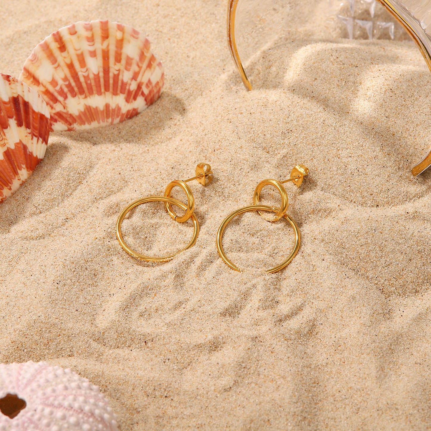 Circle Link Hoop Earrings