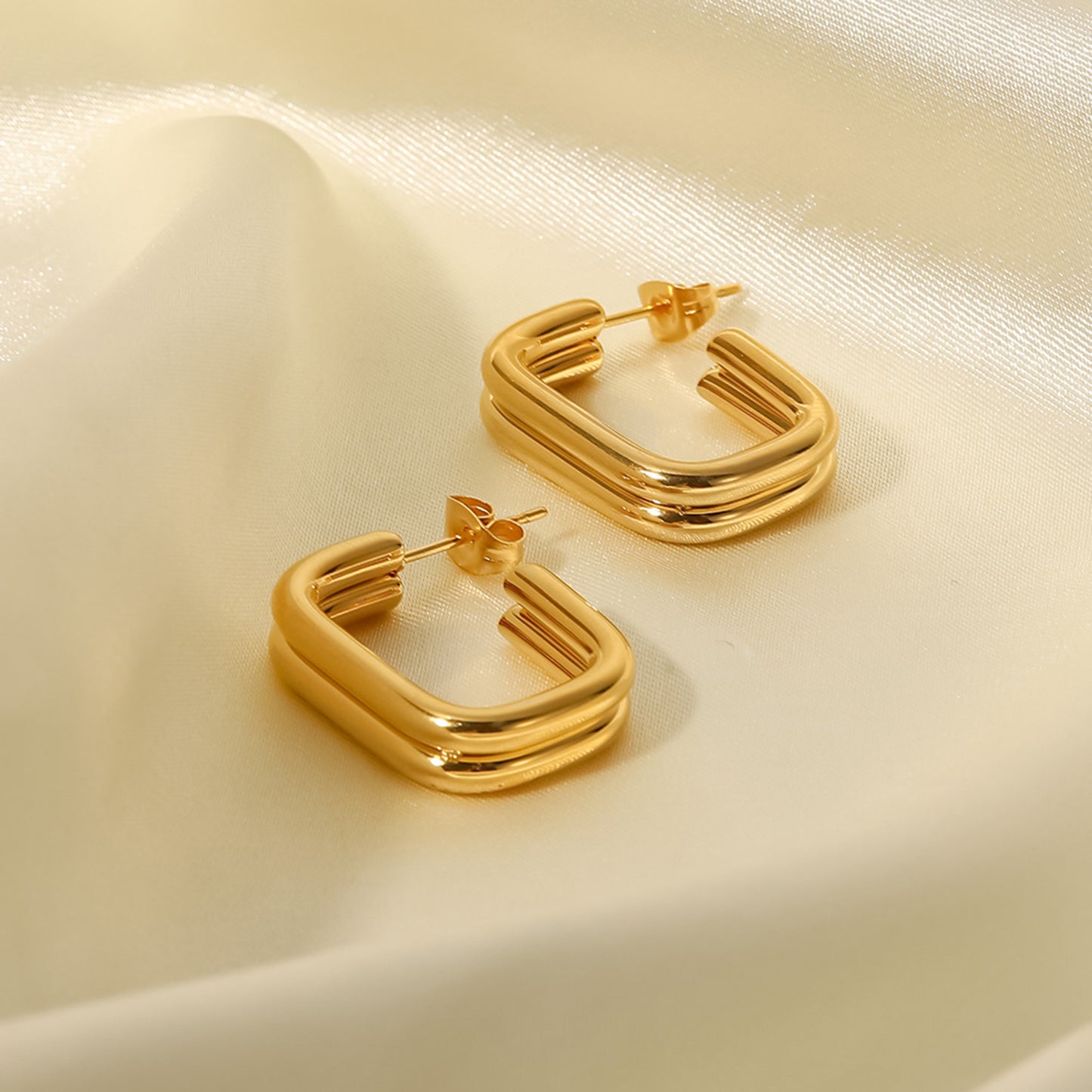 Open U-Shape Hoop Earrings